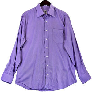 Peter Millar Nanoluxe Men's Shirt Classic 100% Cotton Long Sleeve ButtonUp Large